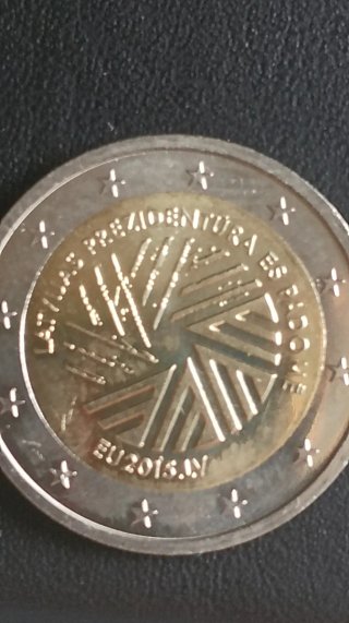 Moneda Letonia 2015