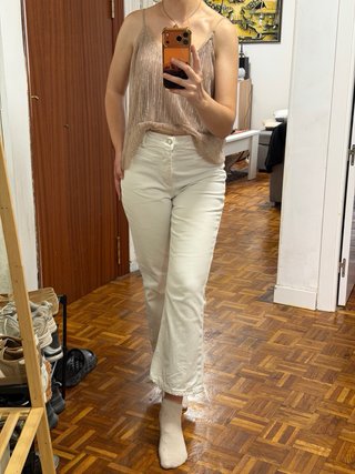 Vaqueros blancos Zara