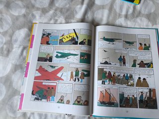 Hergé. 2 comics ciclo completo Stratoneff. Vintage