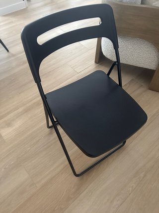 Sillas Nisse Ikea plegables (negras) 2 unidades