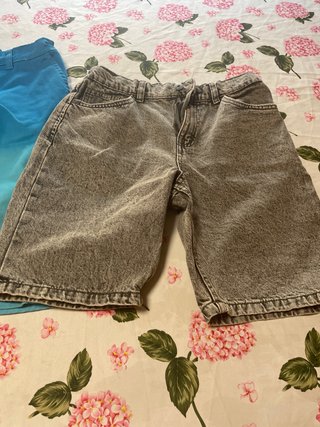 Pantalones cortos chico azul y gris