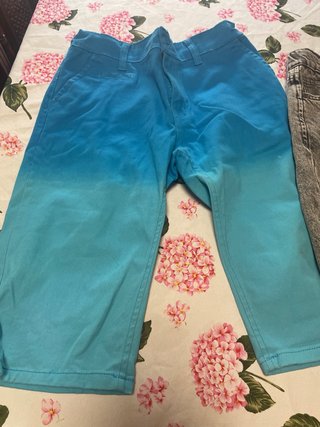 Pantalones cortos chico azul y gris