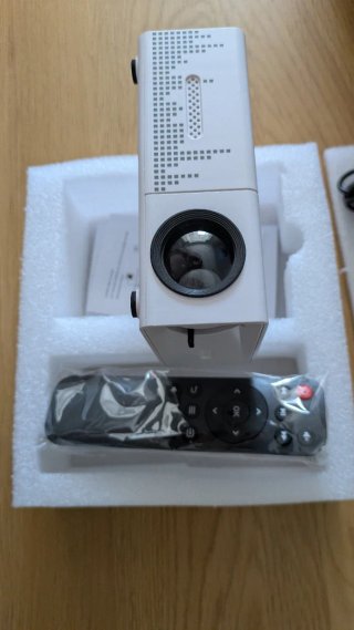 Mini proyector LED blanco