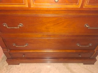 Escritorio de madera maciza cerezo con cajones
