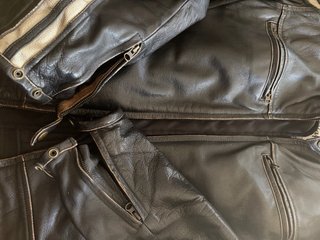 Chaqueta de piel para moto