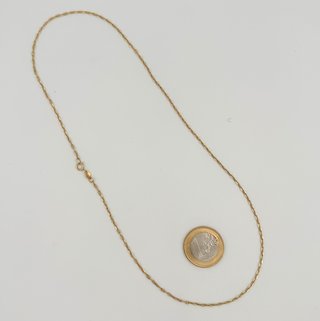 Cadena Forzada Oro 18K 46cm; 3,98grs.