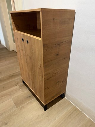 Mueble zapatero madera y metal
