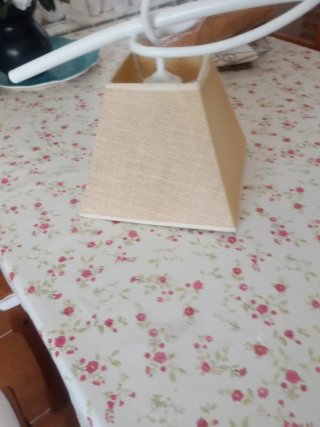 Lámpara forja blanco roto