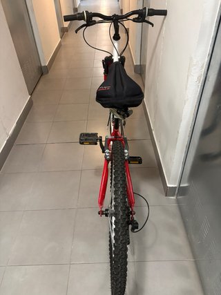 Bicicleta Montaña Urbana 8 Blanca Roja