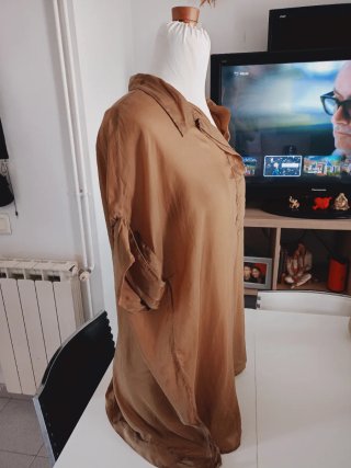 Camisa fresca beige/marrón