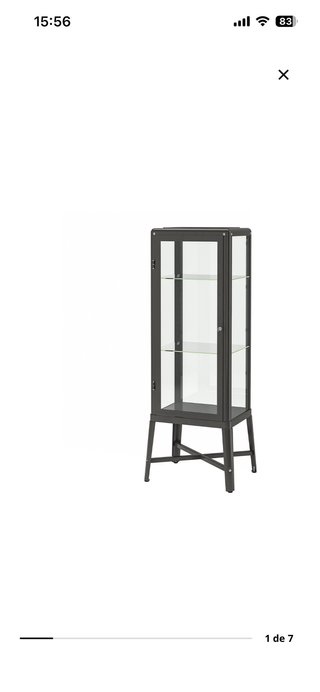 Vitrina Ikea Fabrikor Negra Nueva
