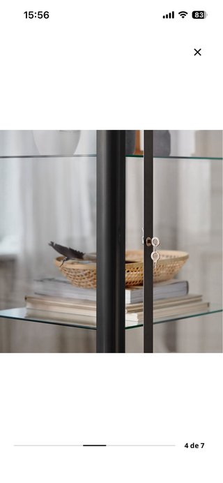 Vitrina Ikea Fabrikor Negra Nueva