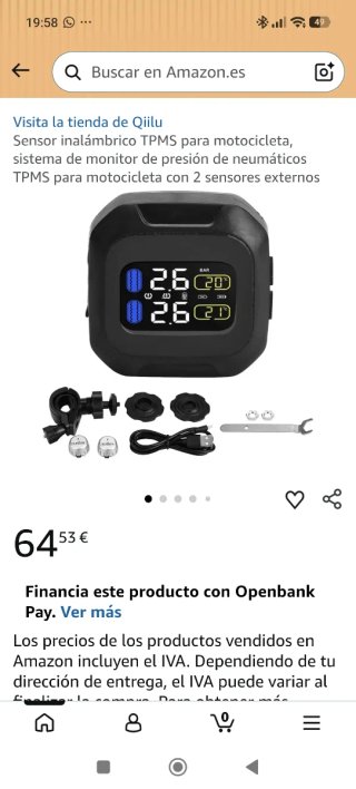 Control Presión Neumáticos Moto TPMS