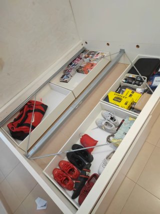 Cama Matrimonio con 4 Cajones