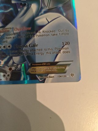 Carta Pokémon Lugia EX Team Plasma 134/135