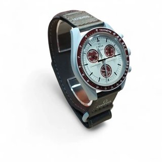RELOJ SWATCH OMEGA SPEEDMASTER MISSION TO PLUTO + CAJA