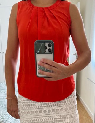 Blusa elegante Massimo Dutti roja