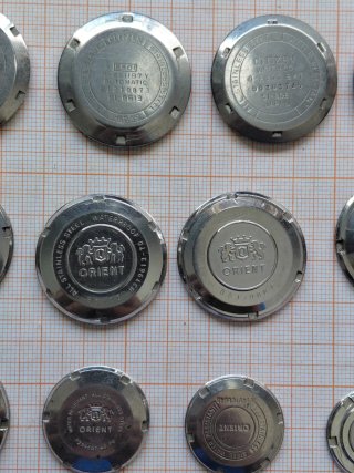 Lote tapas traseras Seiko, Orient, Citizen