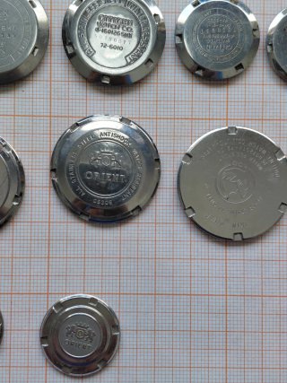 Lote tapas traseras Seiko, Orient, Citizen