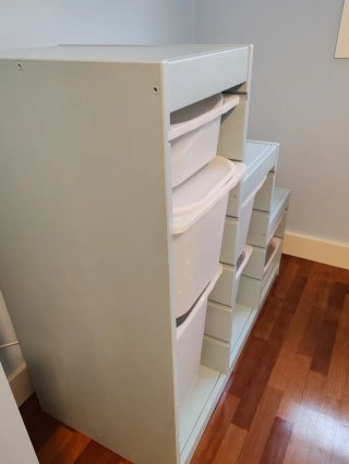 Escalera Trofast Ikea Madera + Cajas Blancas