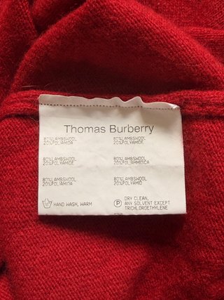 Jersey Thomas Burberry Lana Cordero Talla S