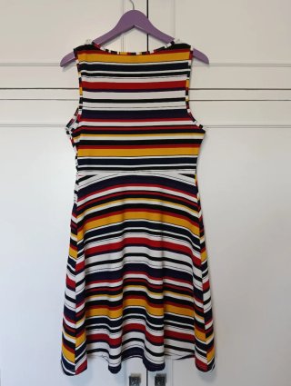 Vestido de rayas multicolor Talla L