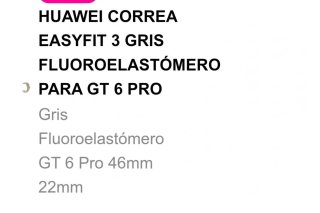 Correa Huawei EasyFit 3 Gris Fluoroelastómero