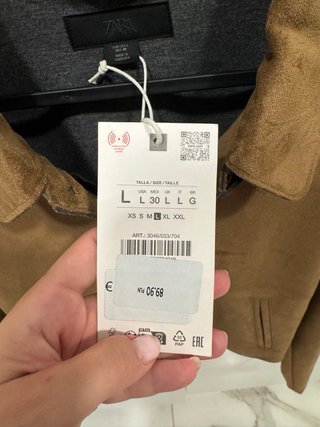 Chaqueta Zara efecto ante marrón Talla L
