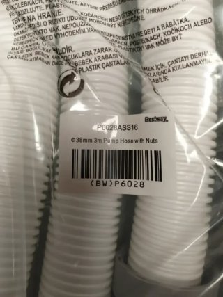 Manguera con tuercas Bestway 38mm 3m Piscina