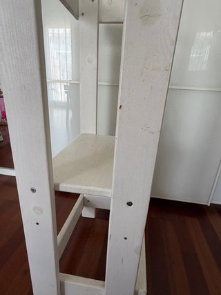 Torre de aprendizaje madera blanca