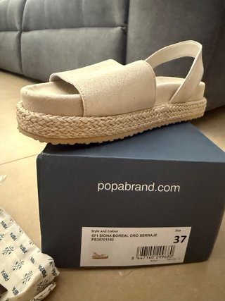 Sandalias POPA Siona Oro Boreal Talla 37