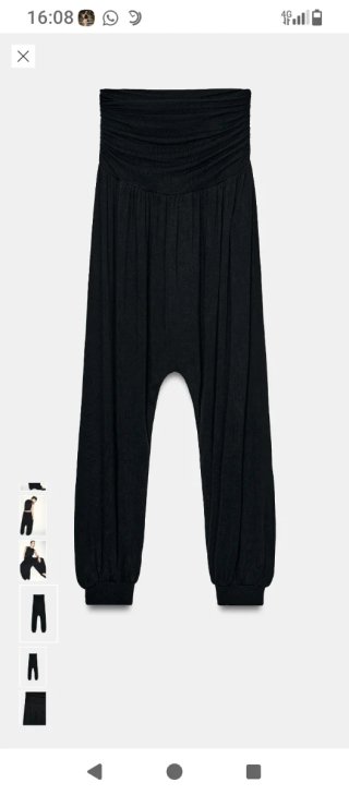 Pantalón baggy negro fluido