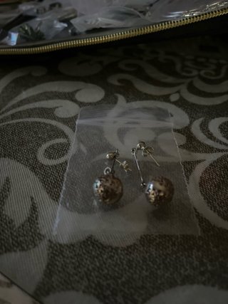Pendientes colgantes plateados