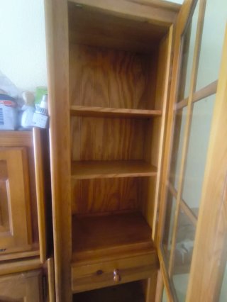 Mueble salón completo madera pino