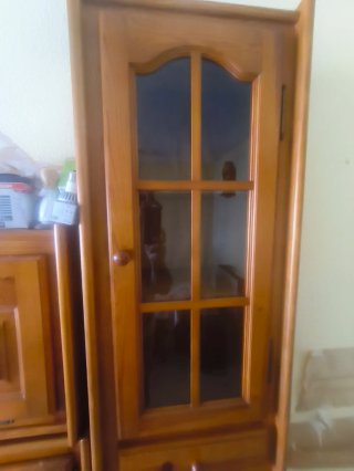 Mueble salón completo madera pino