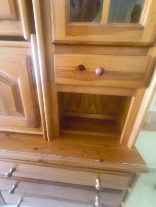 Mueble salón completo madera pino