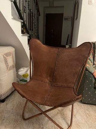 Sillón Mariposa Cuero Vintage