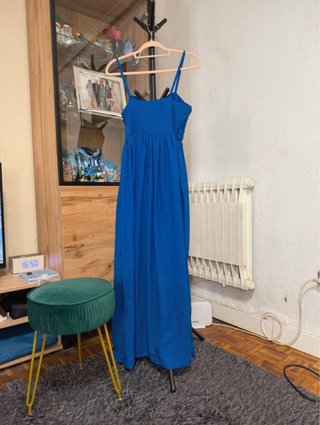 Vestido largo fiesta Nelly Eve azul