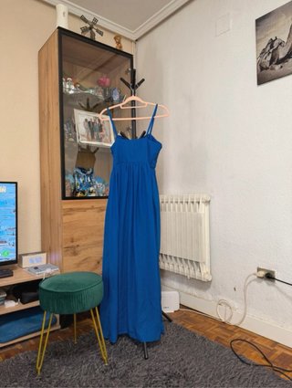 Vestido largo fiesta Nelly Eve azul
