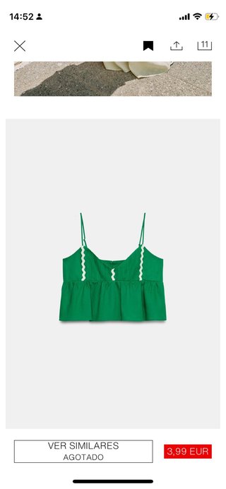 Top Zara tirantes con lino