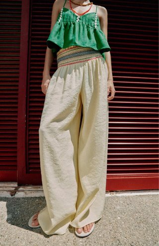 Top Zara tirantes con lino
