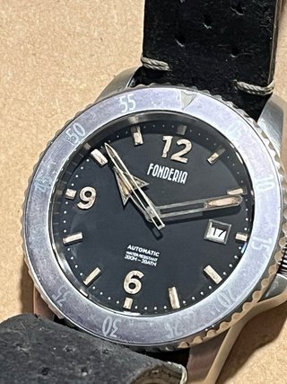 Orologio Fonderia Automatico Diver Nero/Argento