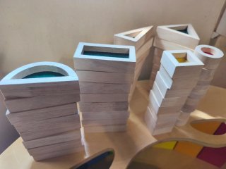 Bloques Sensoriales Madera Colores