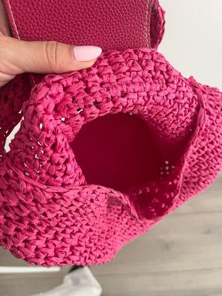 Bolso de rafia Tintoretto rosa