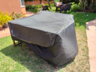 Conjunto madera jardín silla y mesa