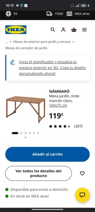 Conjunto madera jardín silla y mesa
