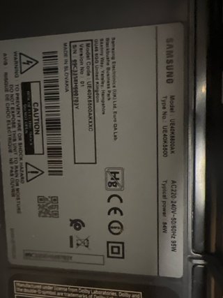 Televisor Samsung UE40K6600AK para recambios