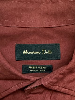 Camisa Massimo Dutti burdeos Talla M