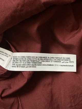 Camisa Massimo Dutti burdeos Talla M