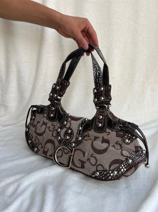 Bolso de hombro Beige y Marrón